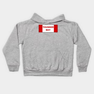 Thunder Bay City in Canadian Flag Colors Kids Hoodie